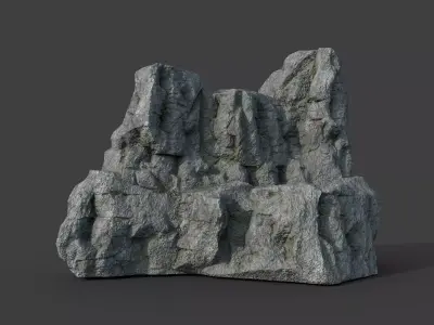 Cliff Rock 2-7 Low-poly 3D model