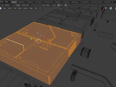 SPECIAL Sci-fi Panel Maker BLENDER KIT and SVG paths Low-poly 3D model