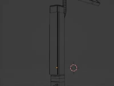 Campus Blue Light System Stations Low-poly 3D model