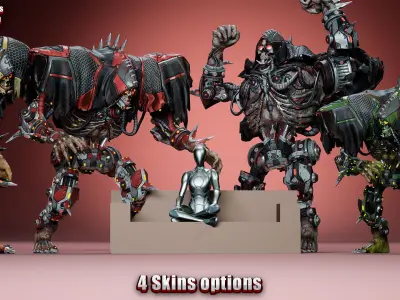 Cyborg Giant Low-poly 3D model