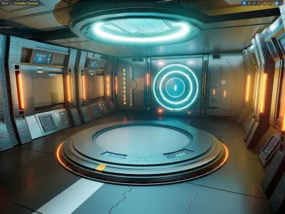 UE5 Virtual Sci-Fi Set  Low-poly 3D model