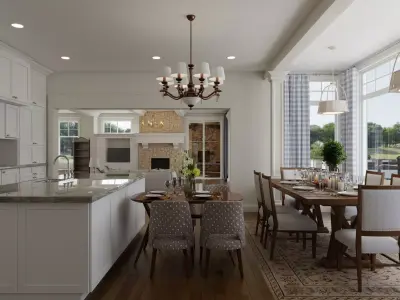 HQ Modular House With Furniture Low-poly 3D model