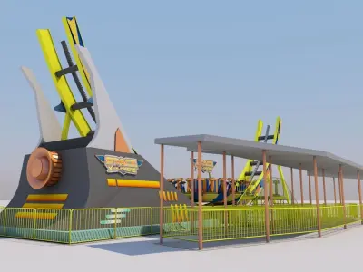 Disco Rides Low-poly 3D model