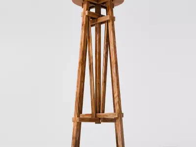Constructivist Barstool Low-poly 3D model