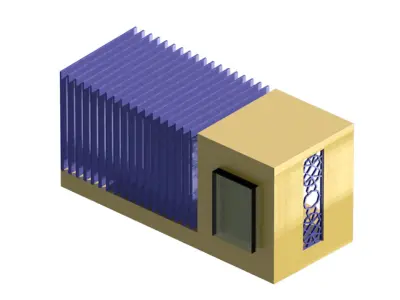 modern bus station 3D model