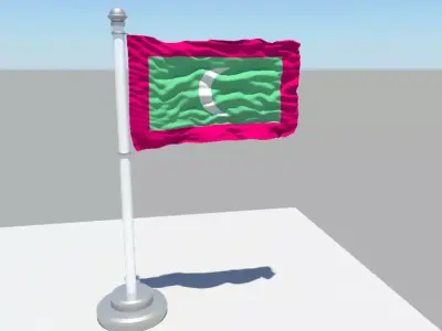 Maldives flag 3D model