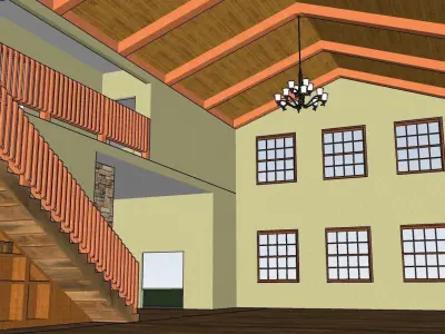 Heated Shop With Living Space 3D model