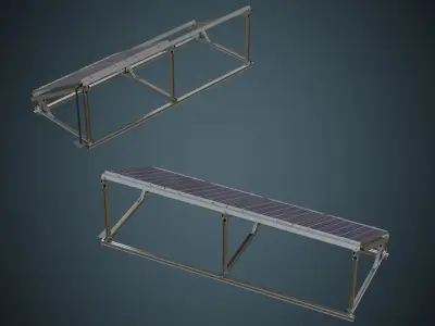 Solar Cell 1A Low-poly 3D model