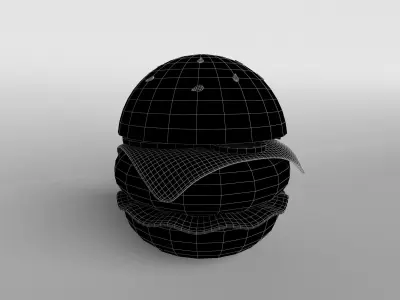 Burger v1 001 Low-poly 3D model