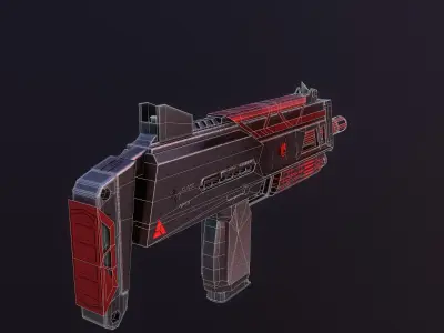 Sci-Fi Mp7 Low-poly 3D model