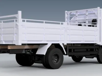 truck lorry dropside isuzu  3D model
