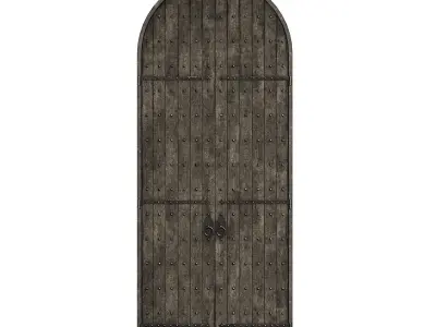 Dungeon Wooden Door 3D model
