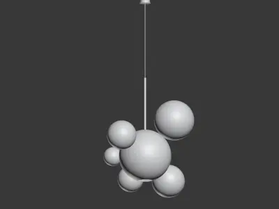 Suspension Light Giopato Coombes Bolle 4 Lamp Set 3D model