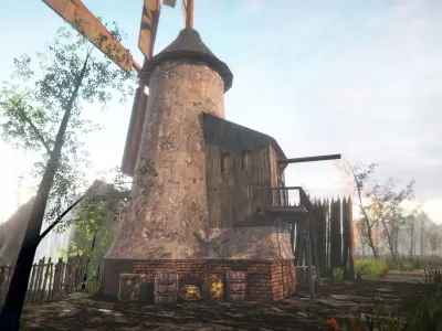 Medieval Village 4 Low-poly 3D model