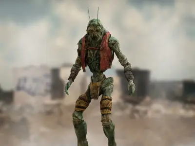 Alien Prawn from District 9  Low-poly 3D model