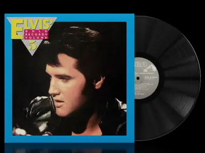 vinyl record Elvis Gold Records Volume 5 Low-poly 3D model