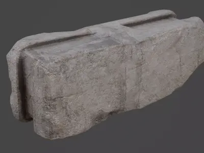 Concrete Blocks Game Ready Model Low-poly 3D model