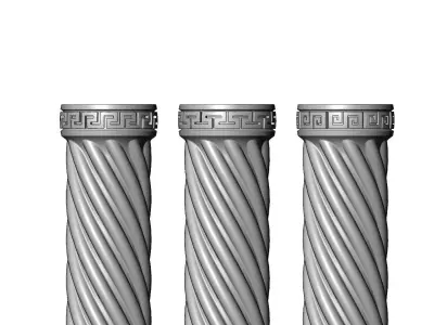 Spiral rope greek key model making miniature pillar columns 3D print model