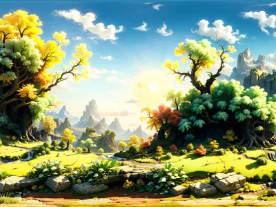 HDRI Next Level Fantasy Low-poly 3D model