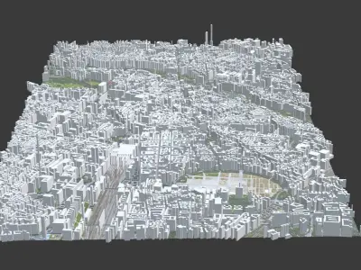 Munich City Low-poly 3D model