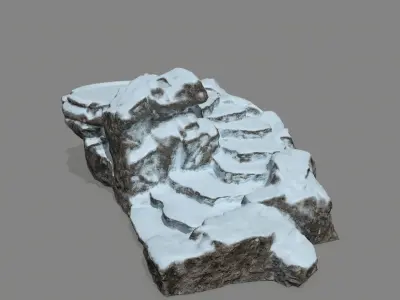 Snowy Ladder Low-poly 3D model