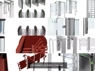 Turnstiles Boon Edam 3D Model Pack