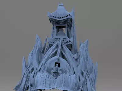 Warlock Dark Cliffs Dome 1  3D model