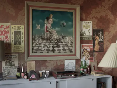 Queens Gambit - Social Scene 3D model