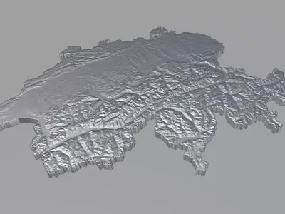 Switzerland Terrain Country 3D model