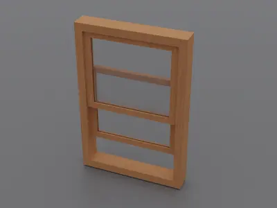 Sliding window V1 - 120x180 Low-poly 3D model