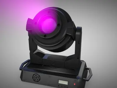 Spotlight moving light Low-poly 3D model