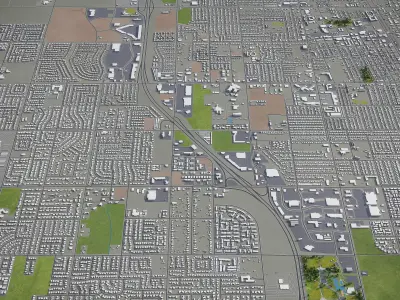 Palmdale  Low-poly 3D model