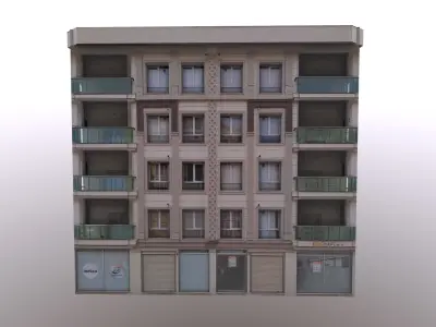 Architectural Building-4 Low-poly 3D model