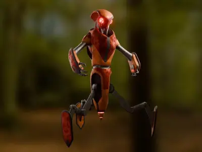 MechaDroid - Alien robot from Ben 10 Low-poly 3D model