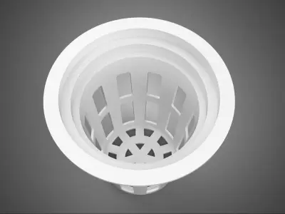 NET POT BASKET MESH BUCKET CUP ROOT PLANT SOIL LESS CULTIVATION 3D model