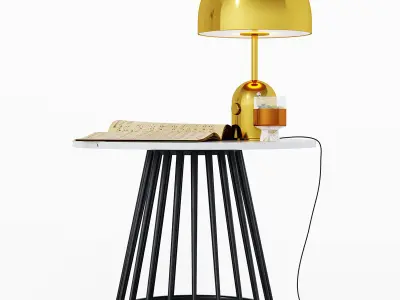 Tom Dixon lamps and tables  3D model
