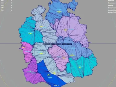 Zurich  Switzerland map region geography political geographic 3D model