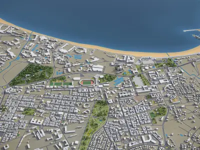 Agadir  Low-poly 3D model