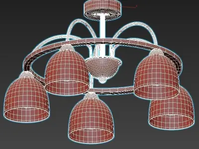artee light chrome ceiling light 3D model