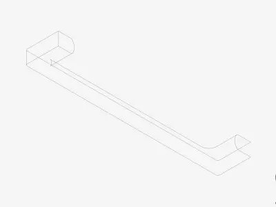 Hand Towel Holder - Single - Luxury - Glide Low-poly 3D model