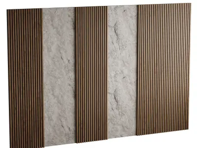 3d Wall Panel 1 Headboard 3D model