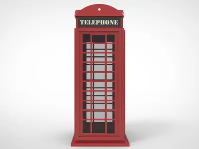public telephone box  3D print model