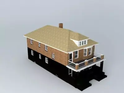 Two Family Flat Free 3D model