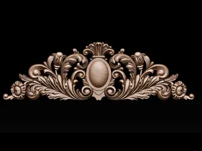 Baroque ornaments model 3D print model