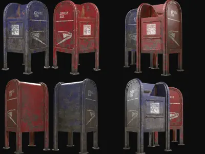 Mail Box Collection 1 3D Model Pack