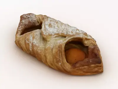 Pastry 001 Low-poly 3D model