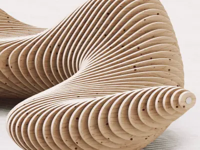 Parametric bench n6 3D model
