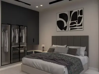 Shadow line Elegance Bed Set - Smart light 3D model
