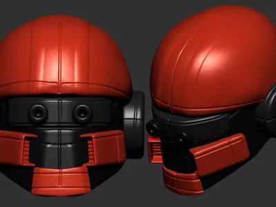 helmet high poly sculpt 3d printable ver 7 3D model 3D model 121