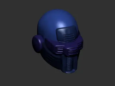 helmet high poly sculpt 3d printable ver 7 3D model 3D model